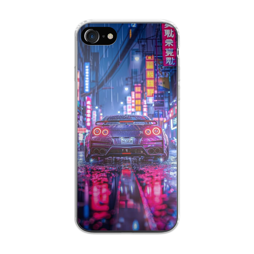 Neon Midnight Drift Tokyo Rain iPhone SE 3rd Gen 2022 Case