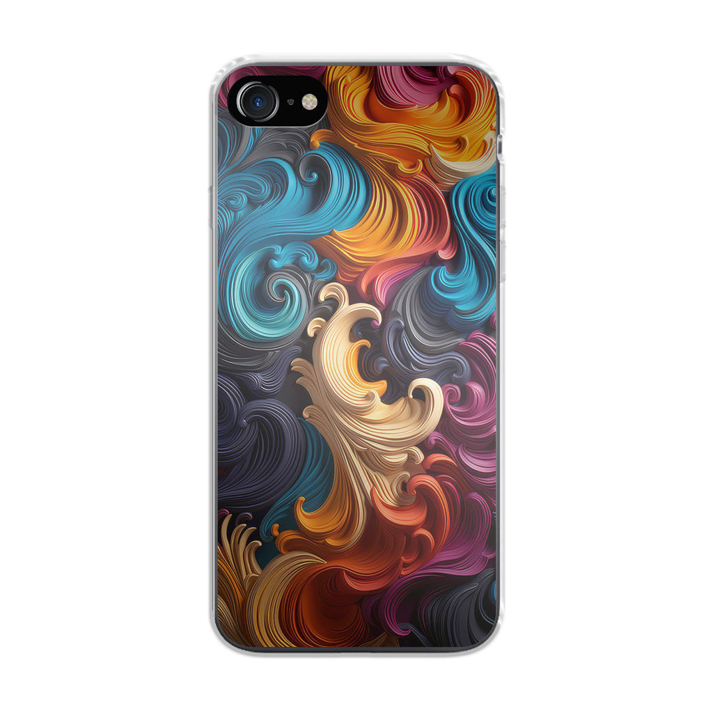 The Dance of Abstract Waves iPhone SE 3rd Gen 2022 Case