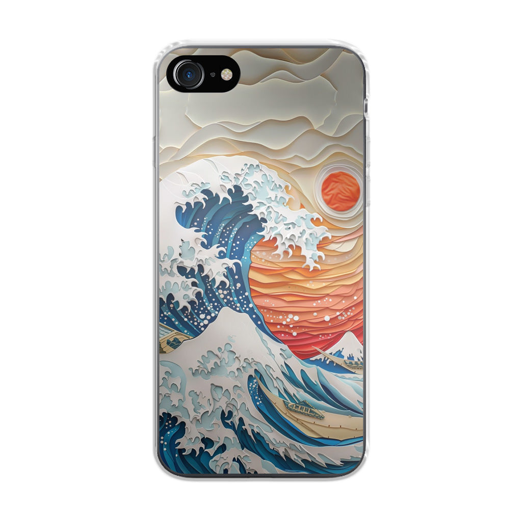 The Great Wave Off Paper Art iPhone SE 3rd Gen 2022 Case