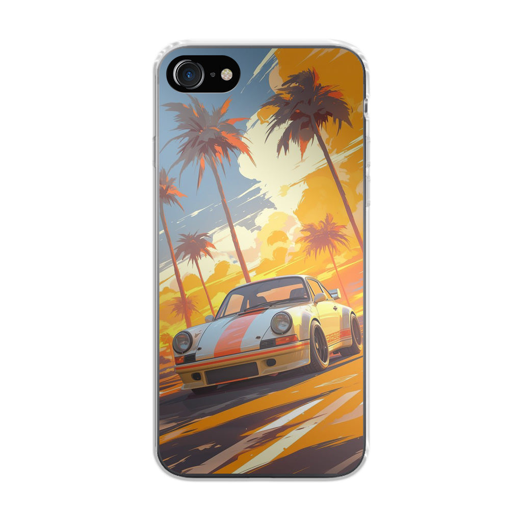 Turbo Dreams in Neon Palms iPhone SE 3rd Gen 2022 Case