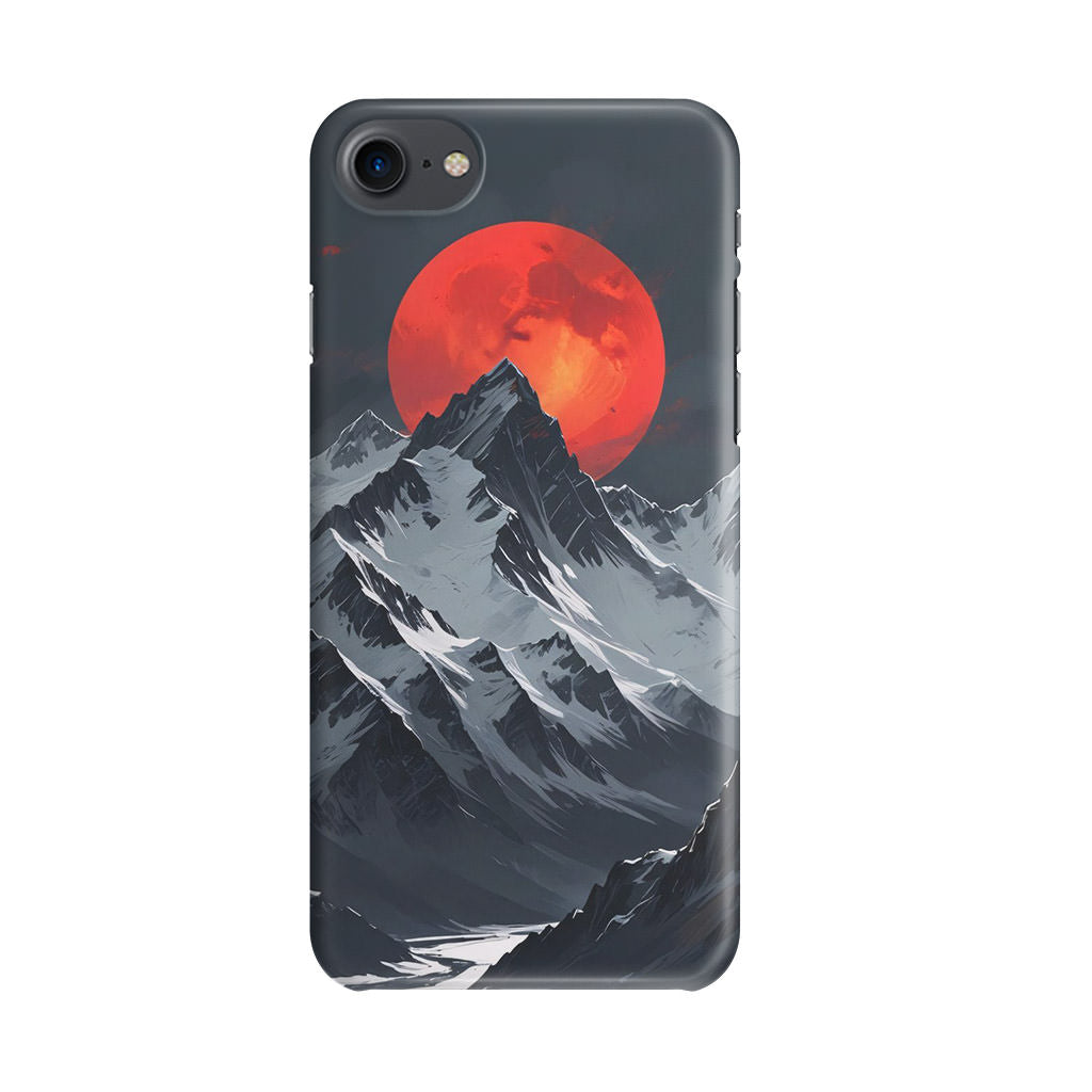 Crimson Eclipse The Mountain iPhone SE 3rd Gen 2022 Case