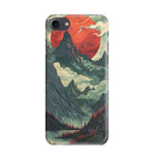 Crimson Moon Over Silent Peaks iPhone SE 3rd Gen 2022 Case