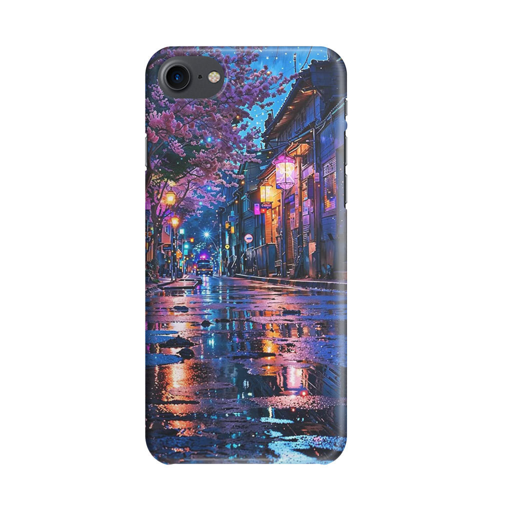 Midnight Sakura Glow iPhone SE 3rd Gen 2022 Case