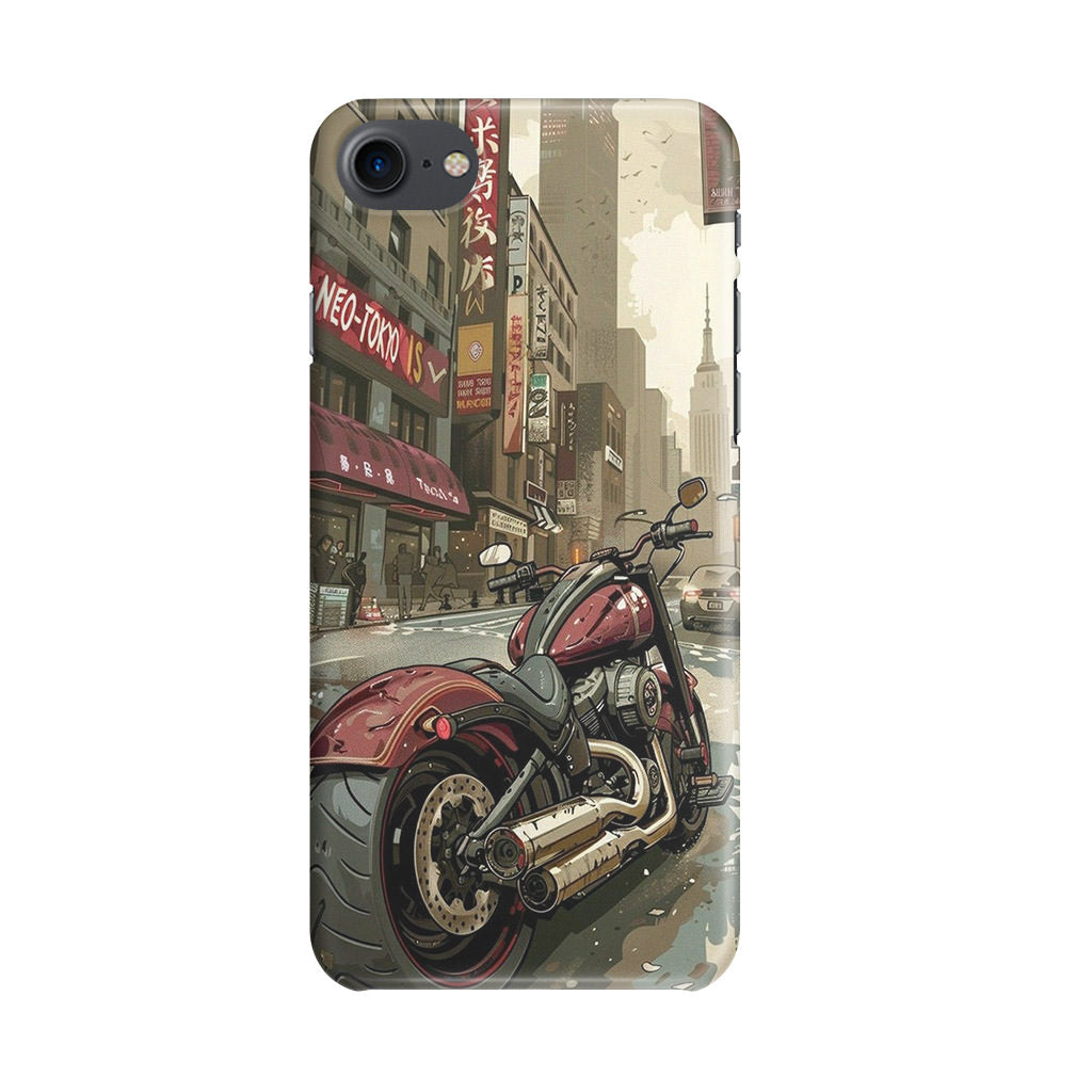Motorcycle In Tokyo Streets iPhone SE 3rd Gen 2022 Case