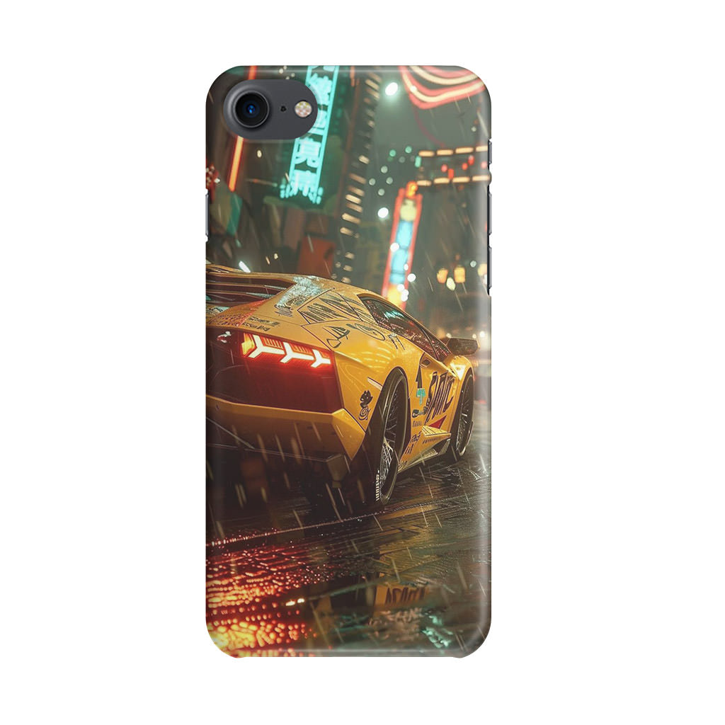 Night Drift Thunder Neon Streets iPhone SE 3rd Gen 2022 Case