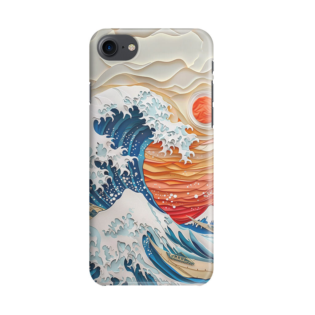 The Great Wave Off Paper Art iPhone SE 3rd Gen 2022 Case