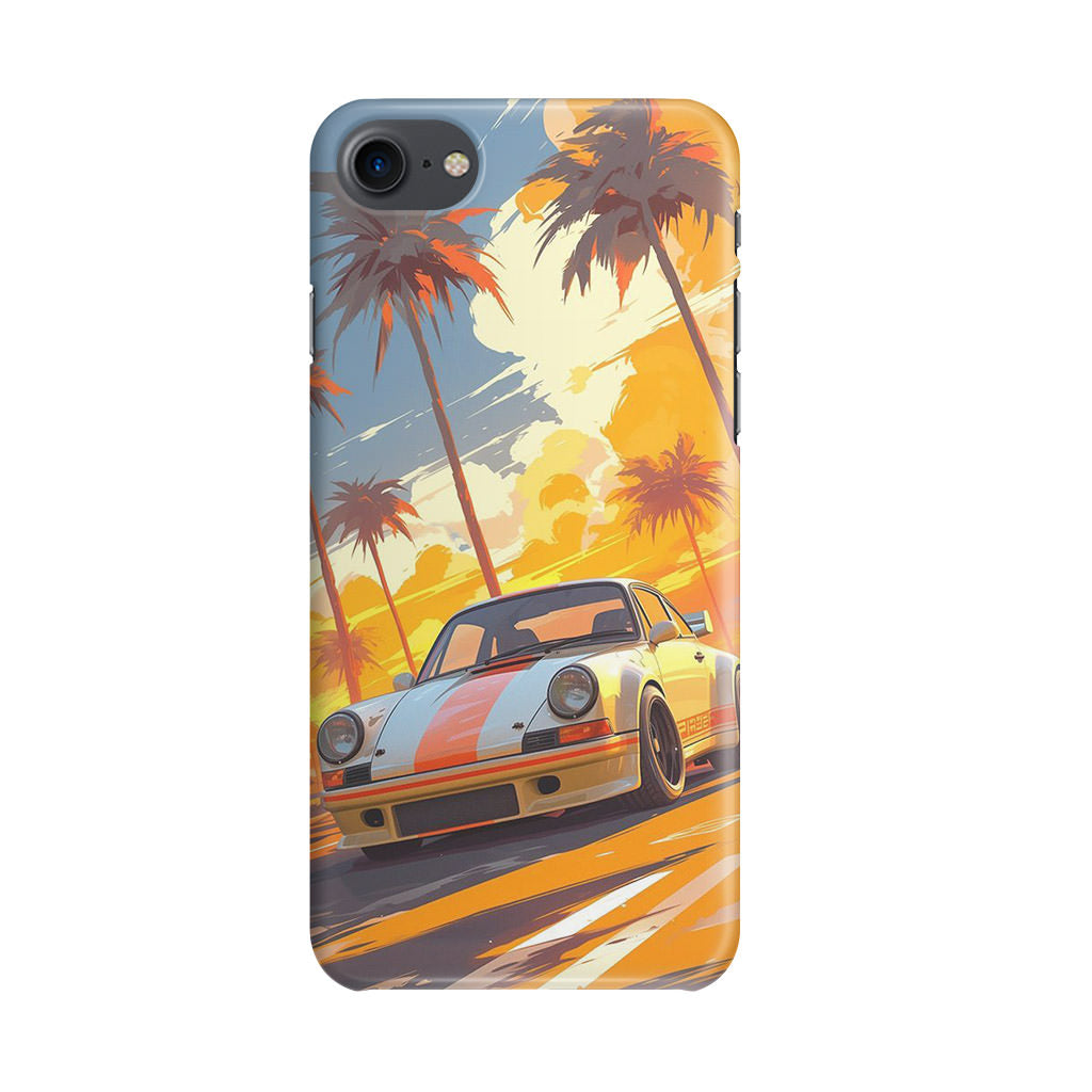 Turbo Dreams in Neon Palms iPhone SE 3rd Gen 2022 Case