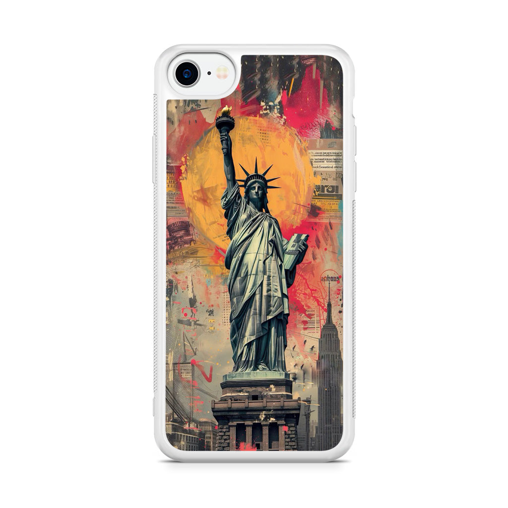 Canvas Art Statue of Liberty iPhone SE 3rd Gen 2022 Case