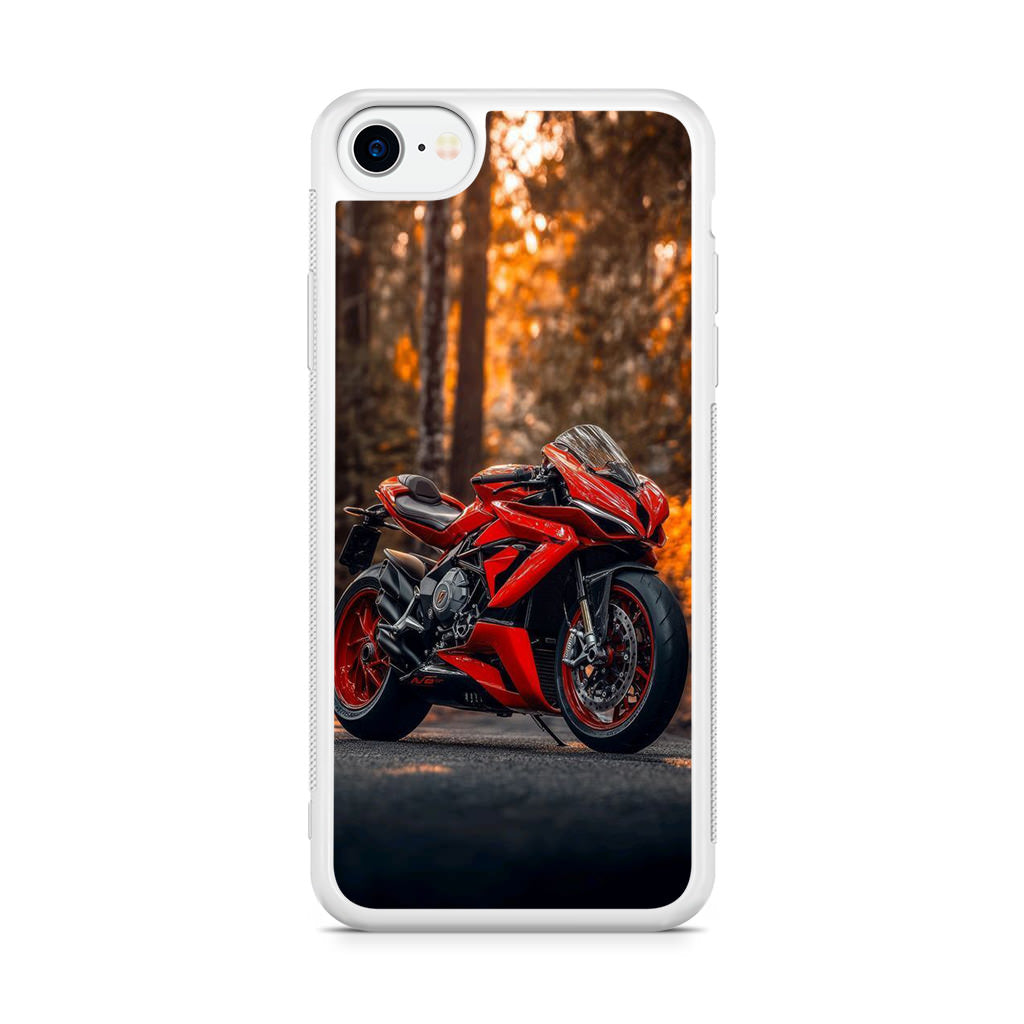 Crimson Velocity in Autumn Flame iPhone SE 3rd Gen 2022 Case