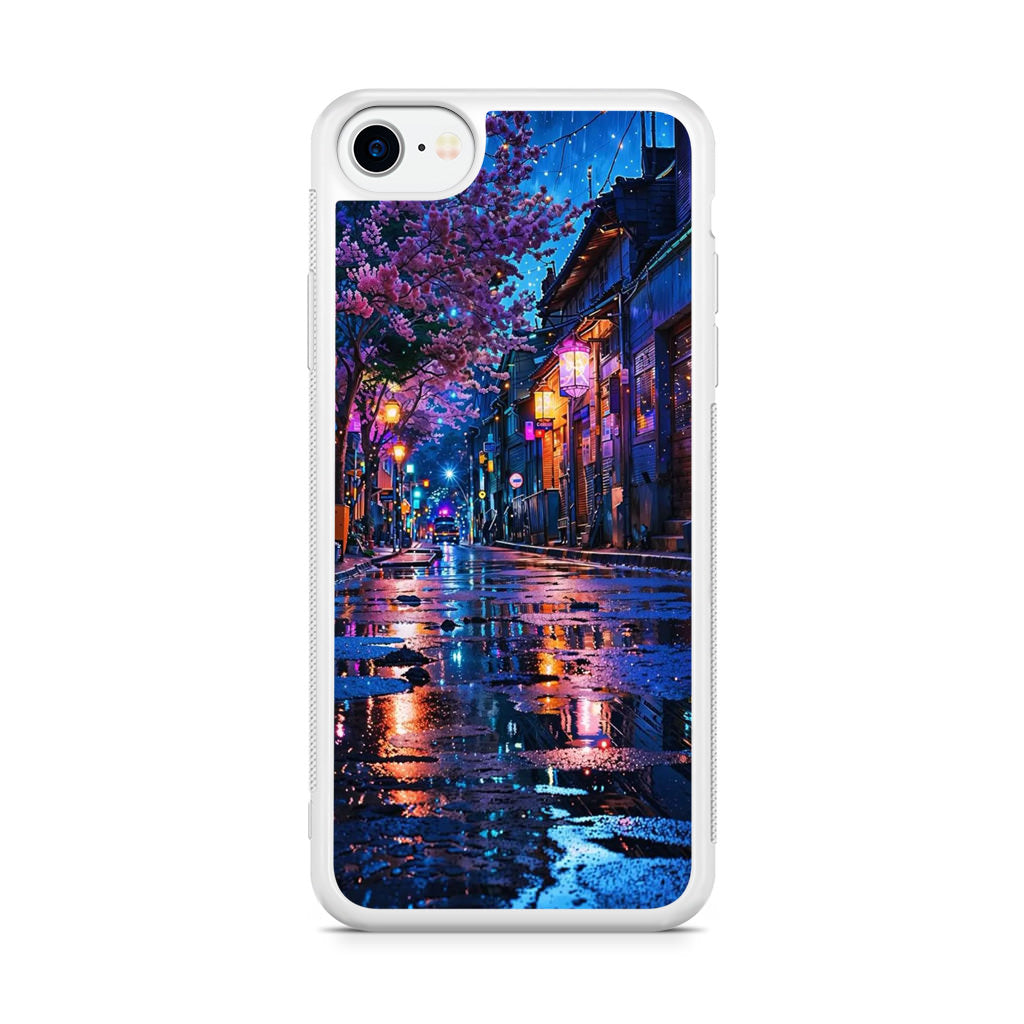 Midnight Sakura Glow iPhone SE 3rd Gen 2022 Case