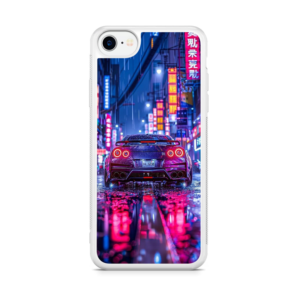 Neon Midnight Drift Tokyo Rain iPhone SE 3rd Gen 2022 Case