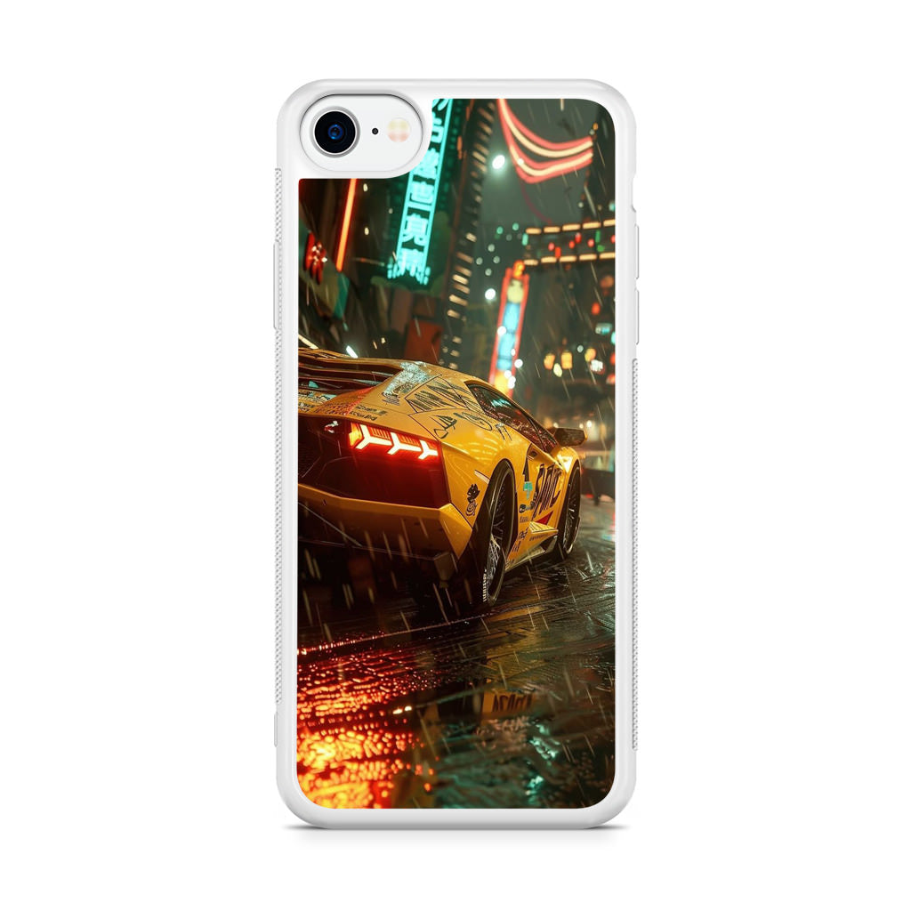 Night Drift Thunder Neon Streets iPhone SE 3rd Gen 2022 Case