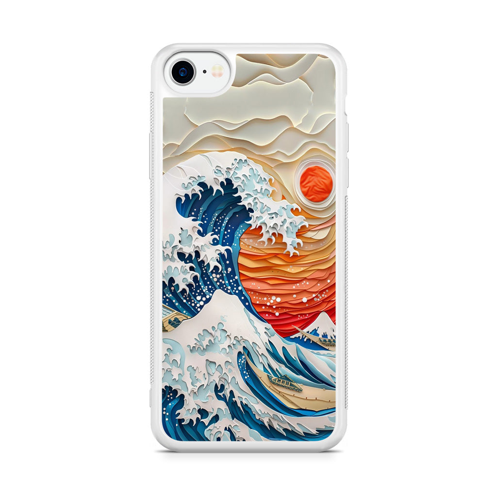 The Great Wave Off Paper Art iPhone SE 3rd Gen 2022 Case