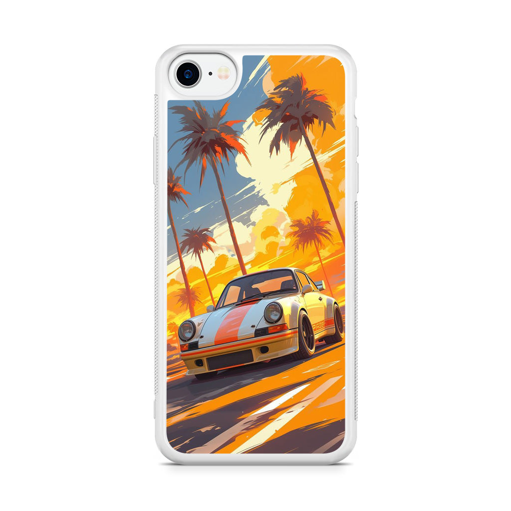 Turbo Dreams in Neon Palms iPhone SE 3rd Gen 2022 Case