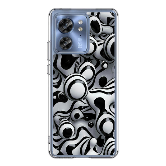 Abstract Art Black White Motorola Edge 2023 Case