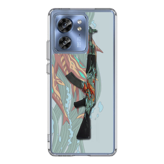 AK-47 Aquamarine Revenge Motorola Edge 2023 Case