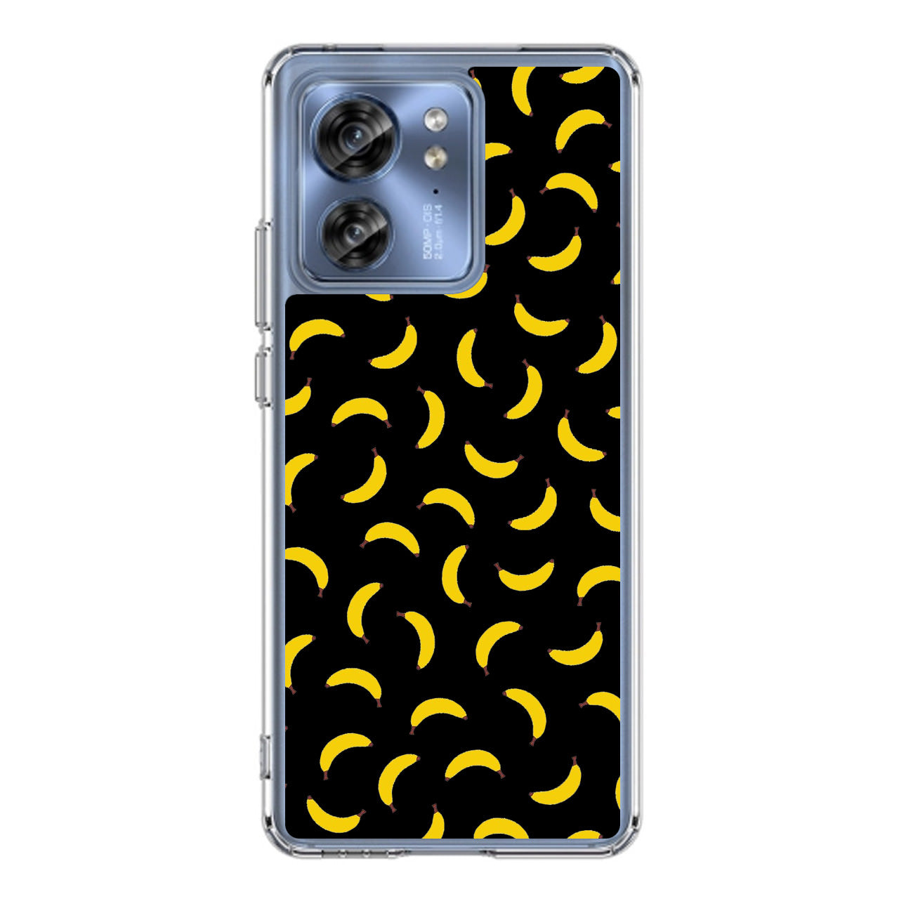 Bananas Fruit Pattern Black Motorola Edge 2023 Case