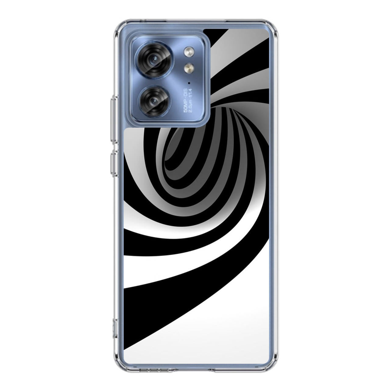 Black and White Twist Motorola Edge 2023 Case