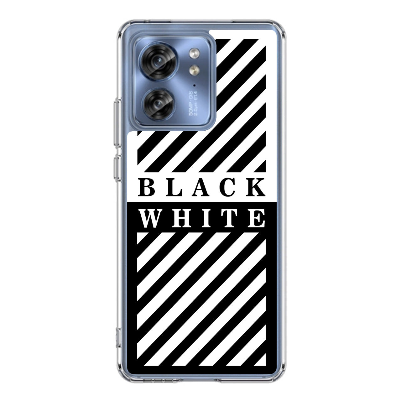 Black White Stripes Motorola Edge 2023 Case