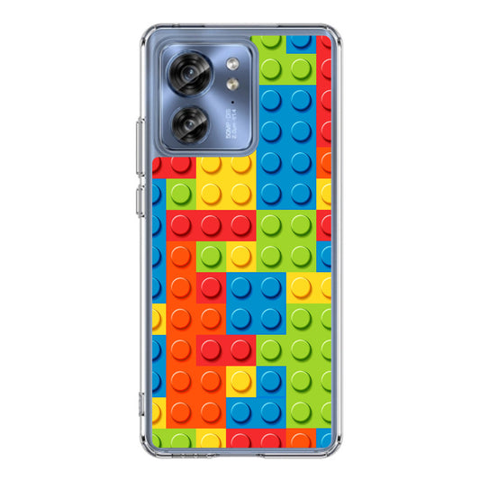 Blocks Rainbow Pattern Motorola Edge 2023 Case