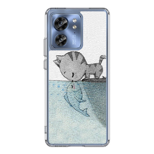 Cat Fish Kisses Motorola Edge 2023 Case