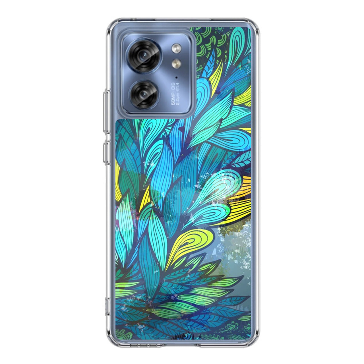 Colorful Art in Blue Motorola Edge 2023 Case