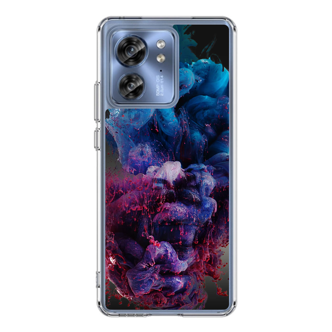 Colorful Dust Art on Black Motorola Edge 2023 Case