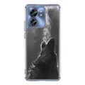 Howling Wolves Black and White Motorola Edge 2023 Case
