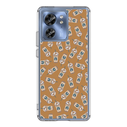 Iced Cappuccinos Lover Pattern Motorola Edge 2023 Case