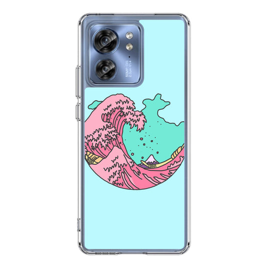 Japanese Pastel Wave Motorola Edge 2023 Case