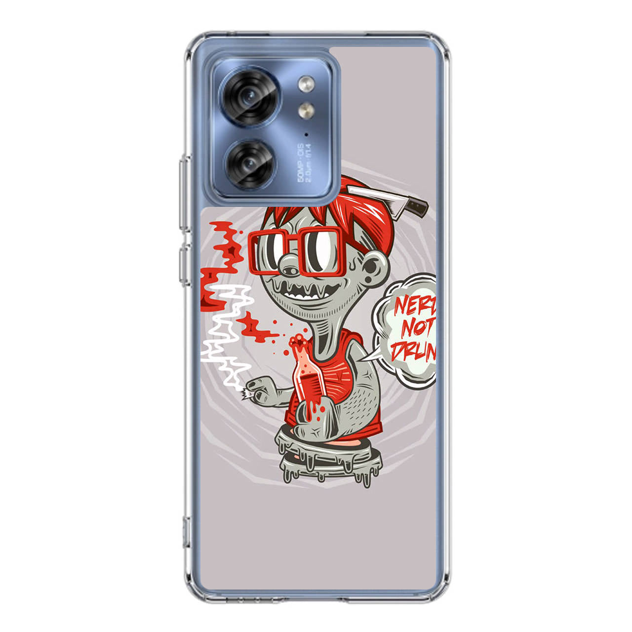 Nerd Not Drunk Zombie Motorola Edge 2023 Case