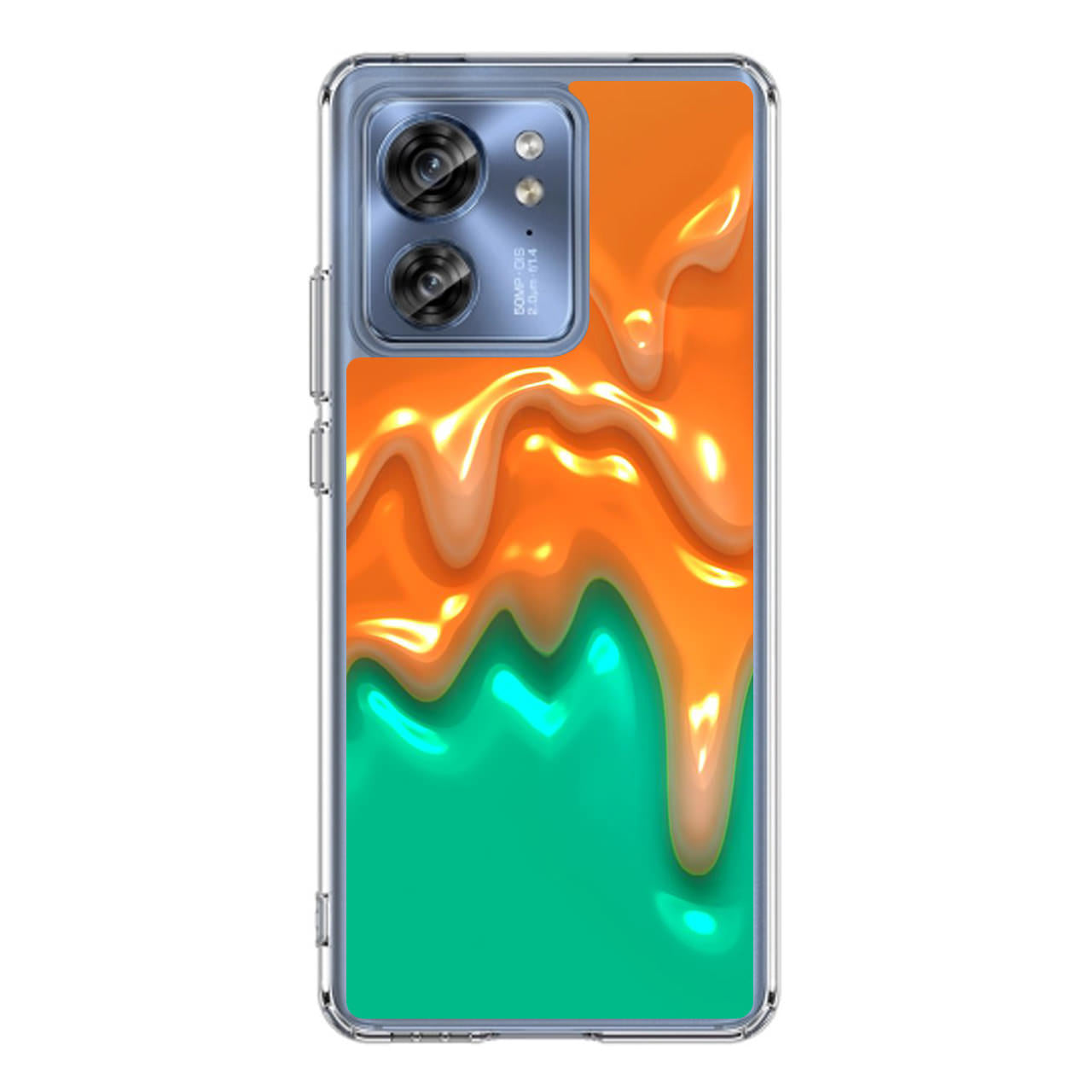 Orange Paint Dripping Motorola Edge 2023 Case