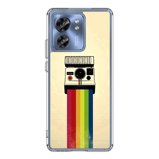 Polaroid Camera Colorful Rainbow Motorola Edge 2023 Case