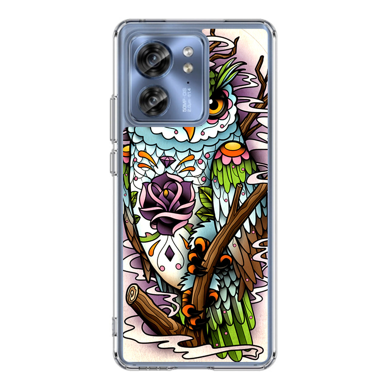 Sugar Skull Owl Tattoo Motorola Edge 2023 Case