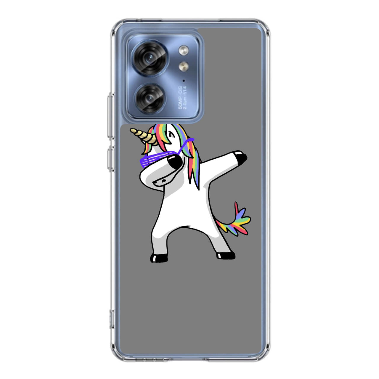 Unicorn Dabbing Grey Motorola Edge 2023 Case