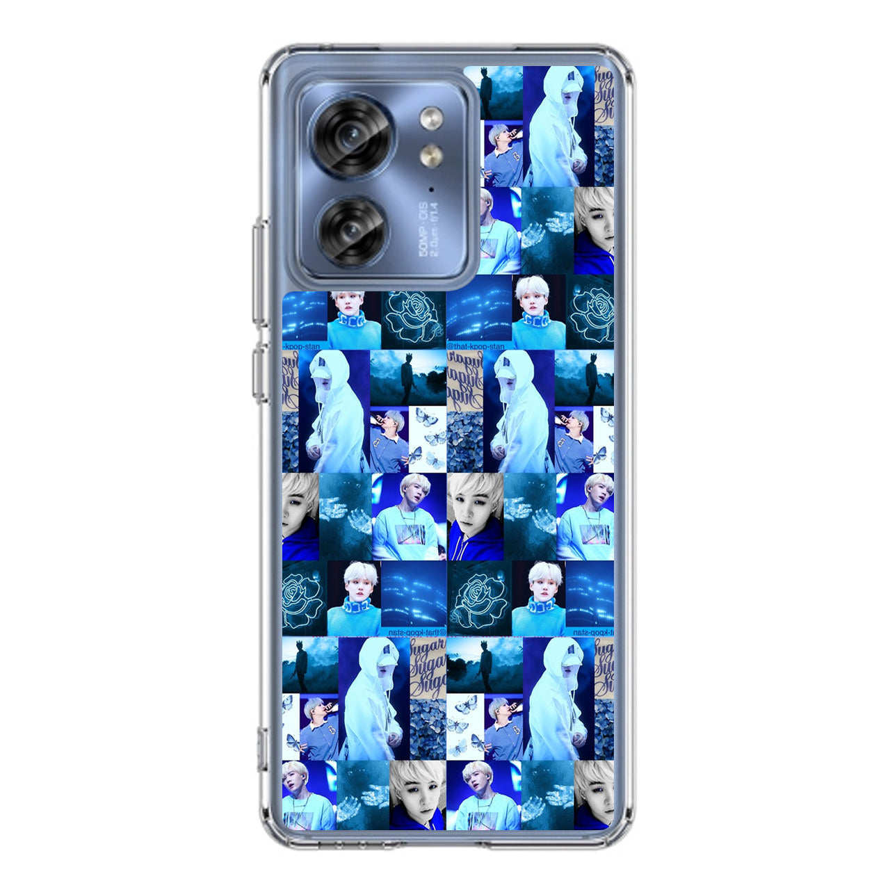 BTS Suga Blue Aesthetic Collage Motorola Edge 2023 Case