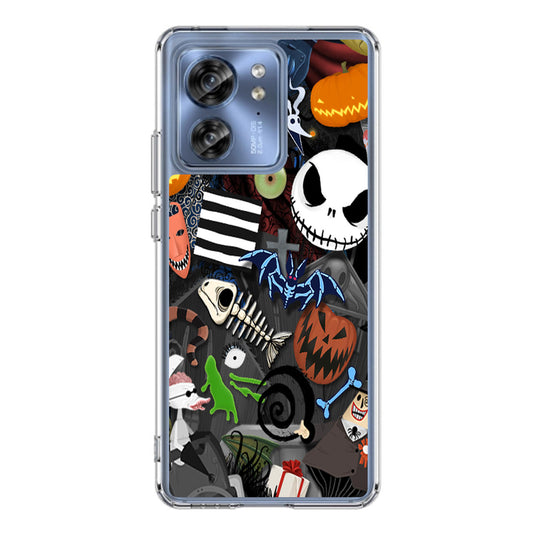 Nightmare Before Chrismast Collage Motorola Edge 2023 Case