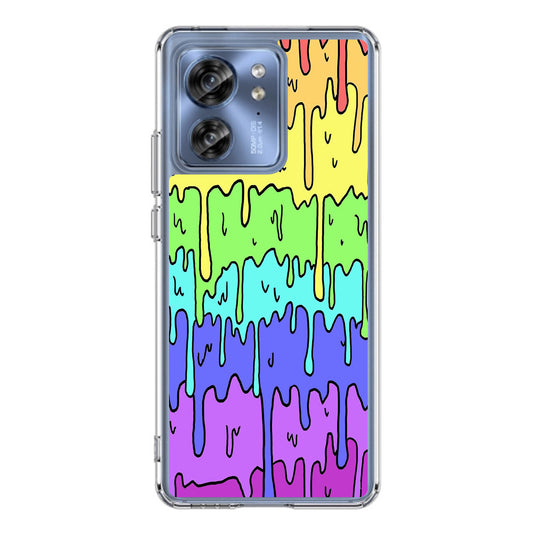 Pastel Kawaii Melting Rainbow Motorola Edge 2023 Case