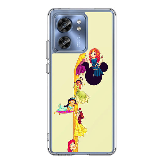 Princesses Climbing Rapunzel's Hair Motorola Edge 2023 Case