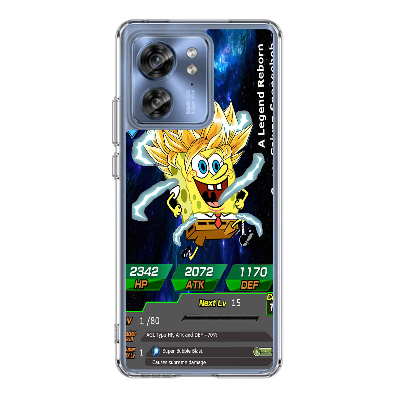 Super Saiyan Spongebob Card Motorola Edge 2023 Case