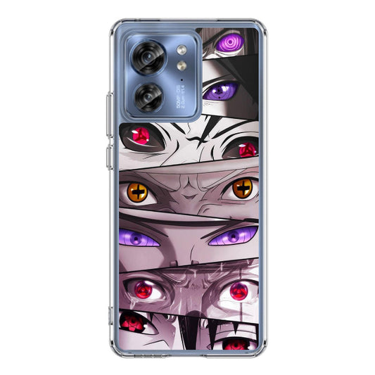 The Powerful Eyes on Naruto Motorola Edge 2023 Case