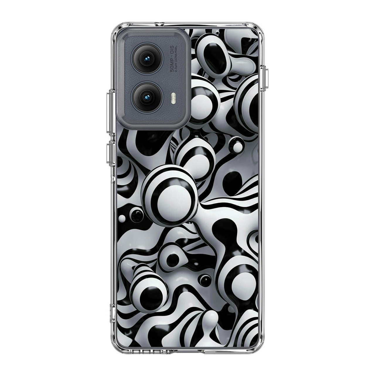 Abstract Art Black White Motorola Edge 2024 Case