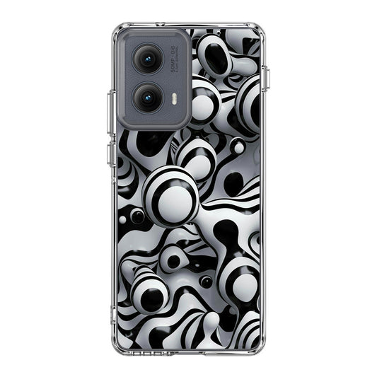 Abstract Art Black White Motorola Edge 2024 Case