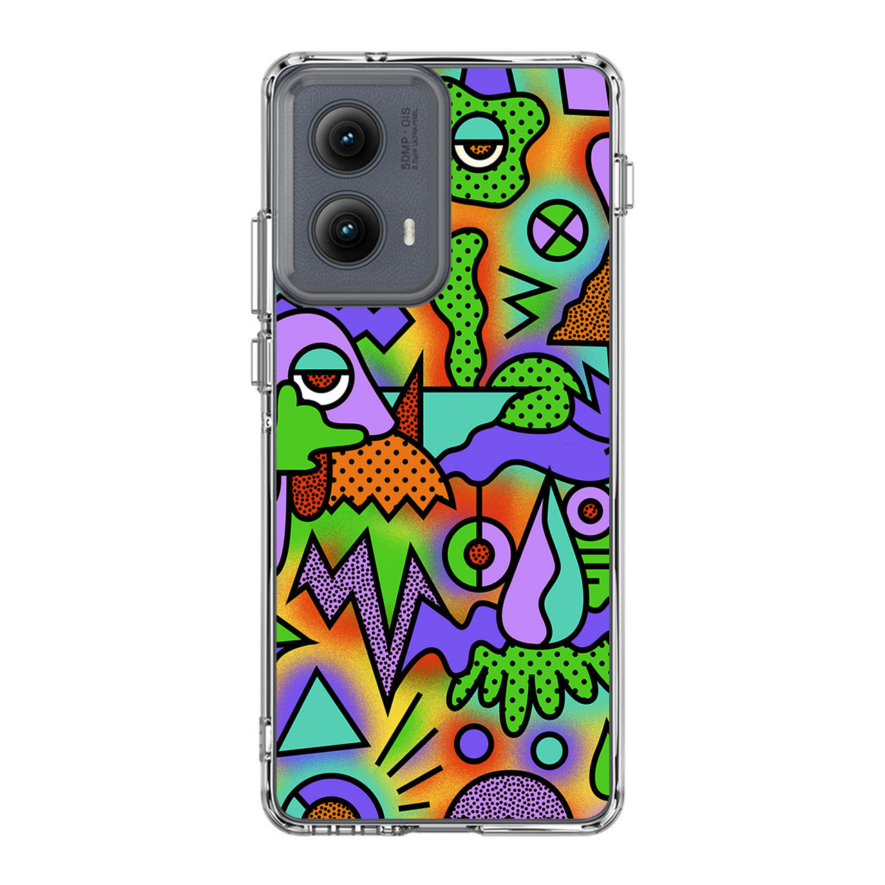 Abstract Colorful Doodle Art Motorola Edge 2024 Case