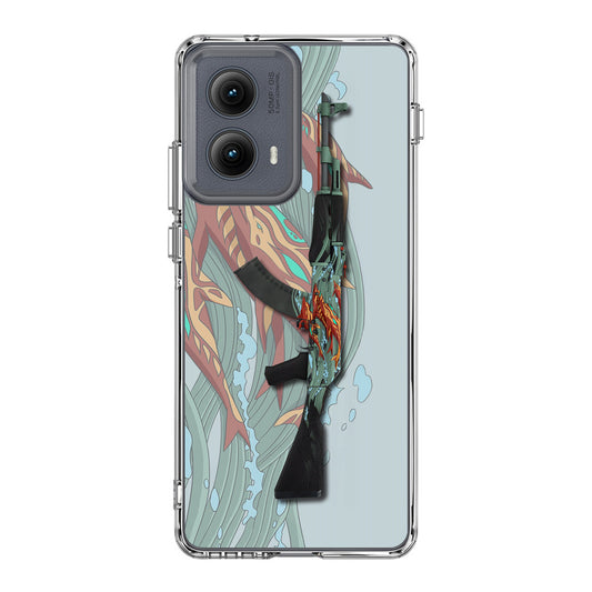AK-47 Aquamarine Revenge Motorola Edge 2024 Case