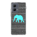 Aztec Elephant Turquoise Motorola Edge 2024 Case