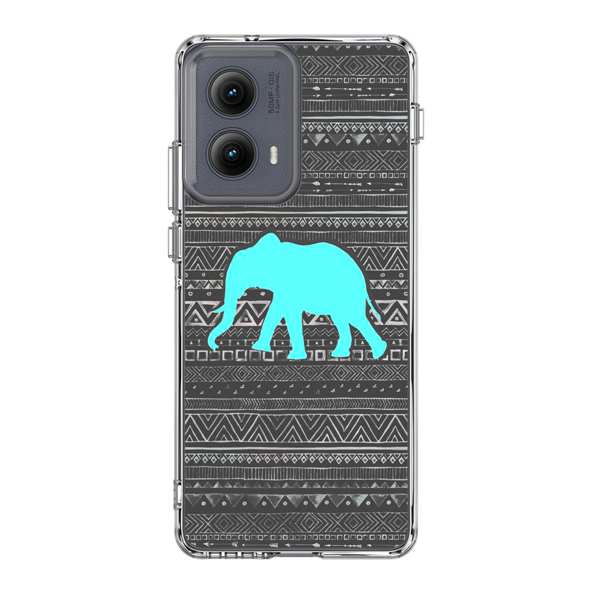 Aztec Elephant Turquoise Motorola Edge 2024 Case