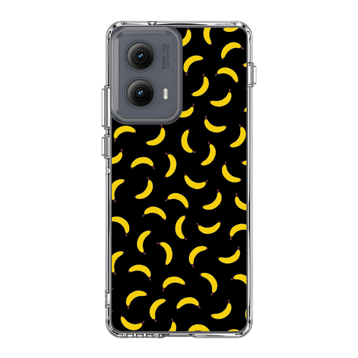 Bananas Fruit Pattern Black Motorola Edge 2024 Case