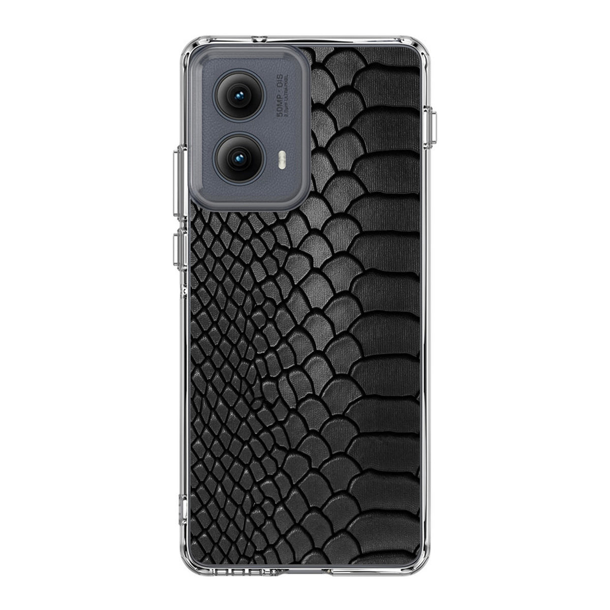 Black Snake Skin Texture Motorola Edge 2024 Case
