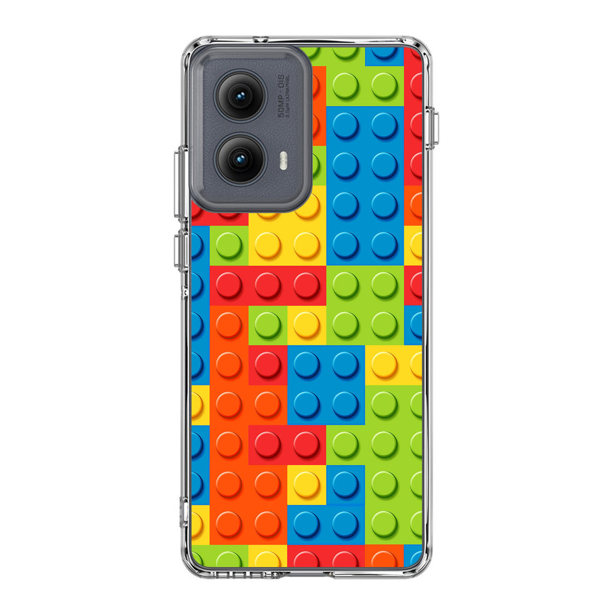 Blocks Rainbow Pattern Motorola Edge 2024 Case